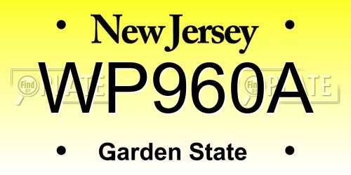 WP960A New Jersey License Plate