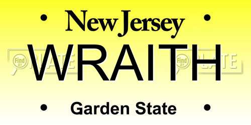 WRAITH New Jersey License Plate
