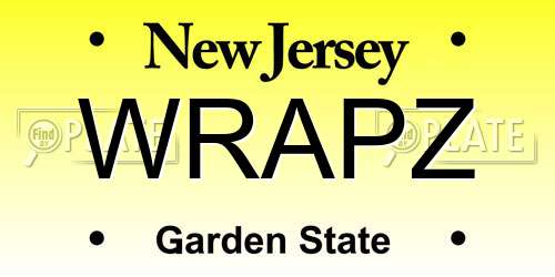 WRAPZ New Jersey License Plate