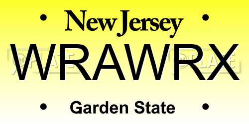WRAWRX New Jersey License Plate