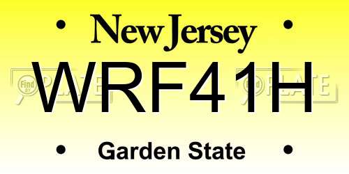 WRF41H New Jersey License Plate