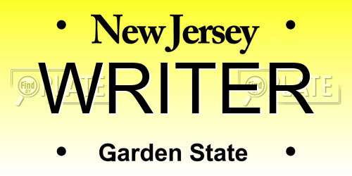 WRITER license plate in NJ state