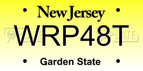 WRP48T New Jersey License Plate