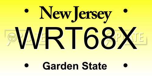 WRT68X New Jersey License Plate