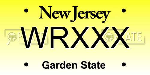WRXXX New Jersey License Plate