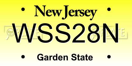 WSS28N New Jersey License Plate