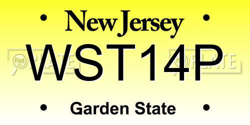 WST14P New Jersey License Plate