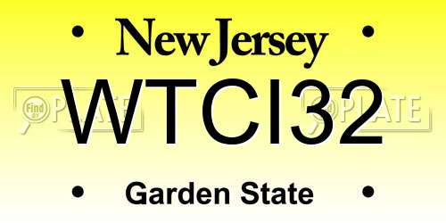 WTCI32 New Jersey License Plate