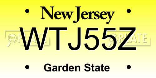 WTJ55Z New Jersey License Plate