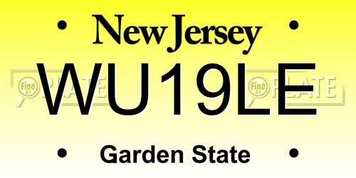 WU19LE New Jersey License Plate