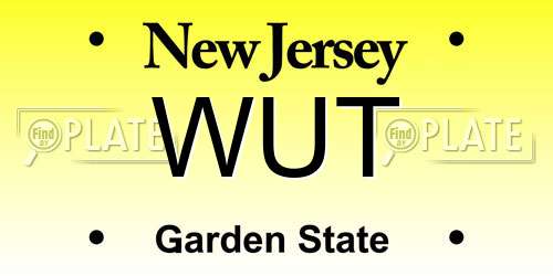 WUT New Jersey License Plate