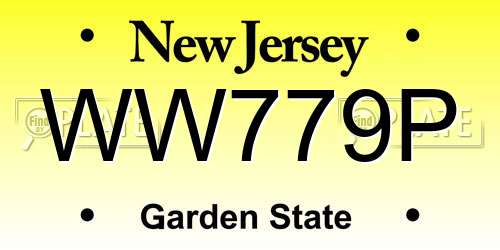 WW779P New Jersey License Plate