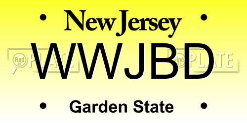 WWJBD New Jersey License Plate