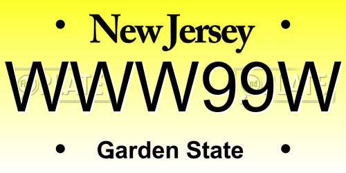 WWW99W New Jersey License Plate