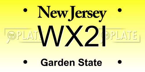 WX2I New Jersey License Plate