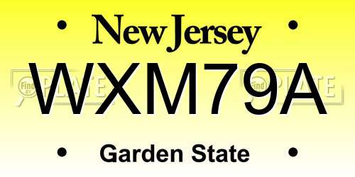 WXM79A New Jersey License Plate