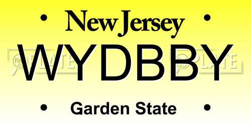 WYDBBY New Jersey License Plate