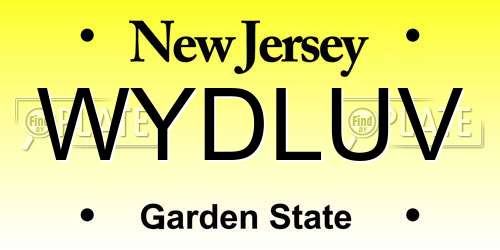 WYDLUV New Jersey License Plate