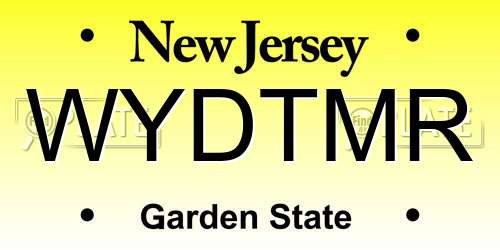 WYDTMR New Jersey License Plate
