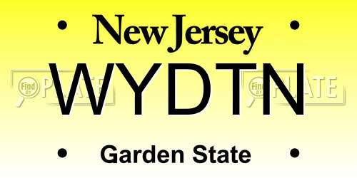 WYDTN New Jersey License Plate