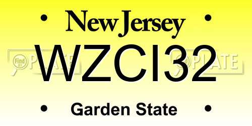 WZCI32 New Jersey License Plate