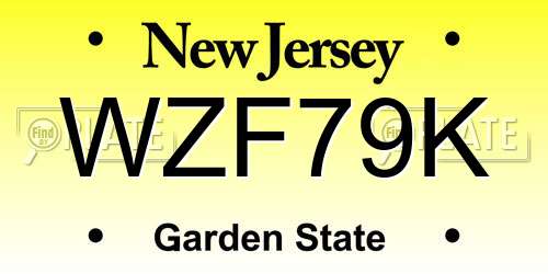 WZF79K New Jersey License Plate