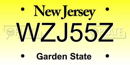 WZJ55Z New Jersey License Plate
