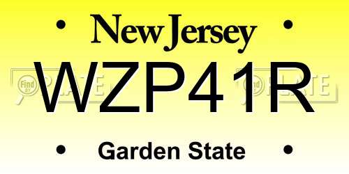 WZP41R New Jersey License Plate