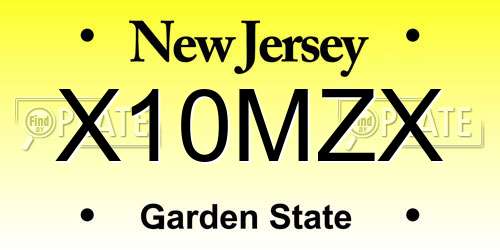 X10MZX New Jersey License Plate