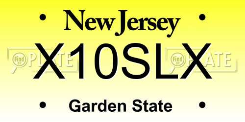 X10SLX New Jersey License Plate