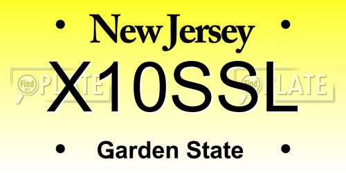 X10SSL New Jersey License Plate