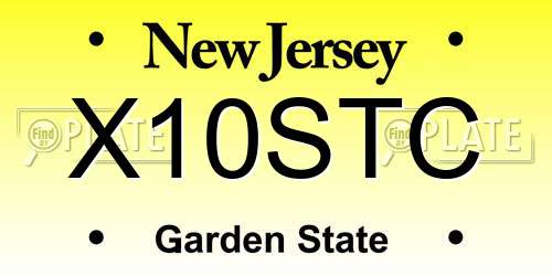X10STC New Jersey License Plate