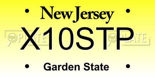 X10STP New Jersey License Plate