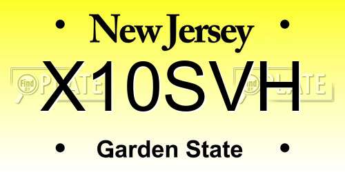 X10SVH New Jersey License Plate