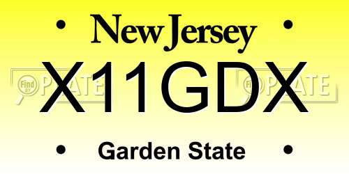 X11GDX New Jersey License Plate