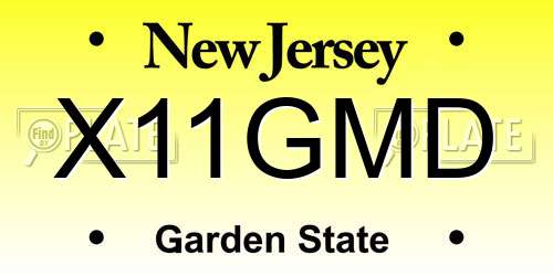 X11GMD New Jersey License Plate