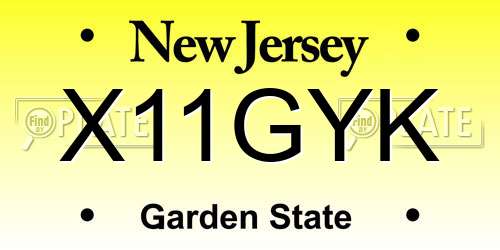 X11GYK New Jersey License Plate