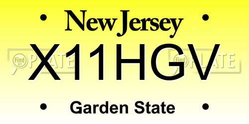 X11HGV New Jersey License Plate