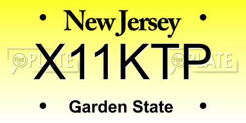 X11KTP New Jersey License Plate