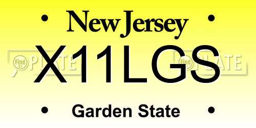 X11LGS New Jersey License Plate