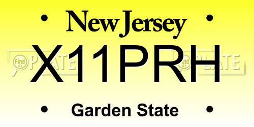 X11PRH New Jersey License Plate