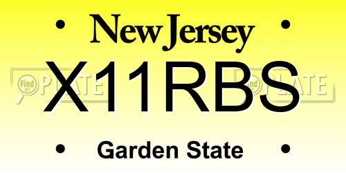 X11RBS New Jersey License Plate
