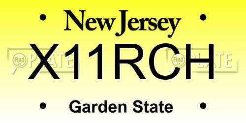 X11RCH New Jersey License Plate