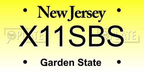 X11SBS New Jersey License Plate