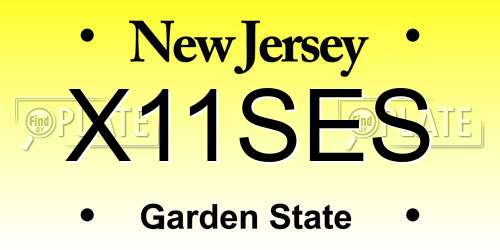 X11SES New Jersey License Plate