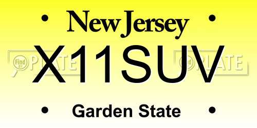X11SUV New Jersey License Plate