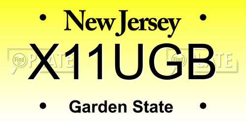 X11UGB New Jersey License Plate