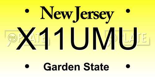 X11UMU New Jersey License Plate