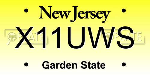 X11UWS New Jersey License Plate