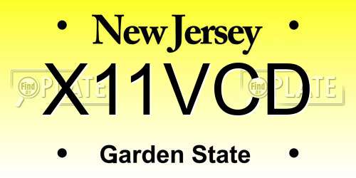 X11VCD New Jersey License Plate